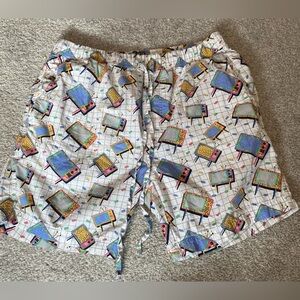 Retro 80s Tv print Men’s shorts size medium